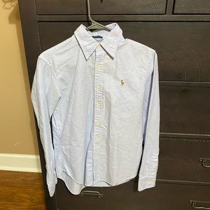 Ralph Lauren Polo button down, light blue, classic